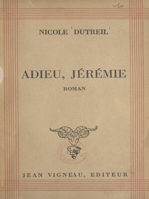 cover image of Adieu, Jérémie